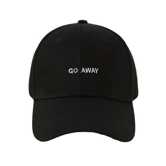 Go Away Embroidered Baseball Cap - Picture 1 of 5